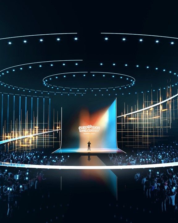 The stage design for Vienna 2026
