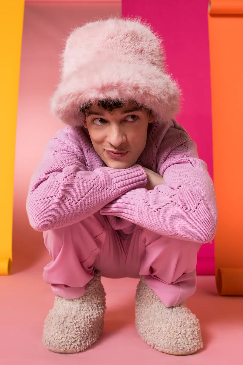 Nemo from Switzerland in the Eurovision Song Contest 2024 official portrait studio