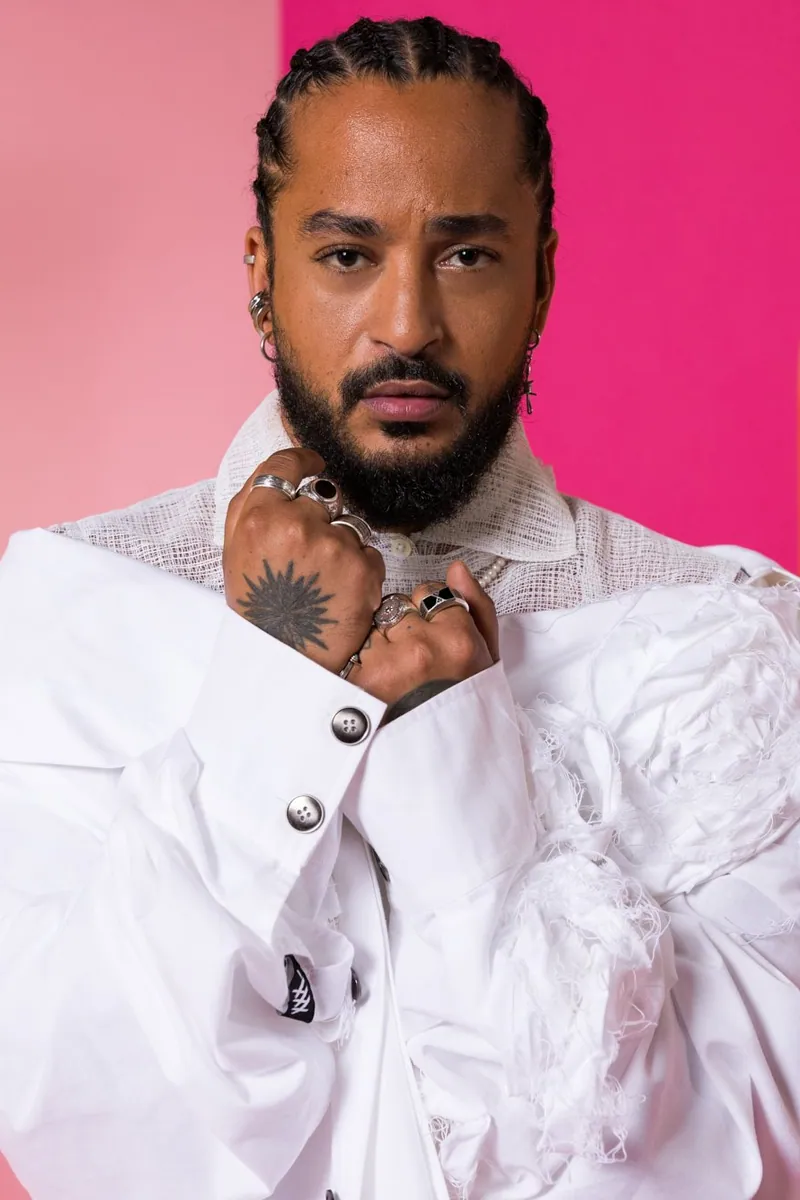 Slimane from France in the Eurovision Song Contest 2024 official portrait studio