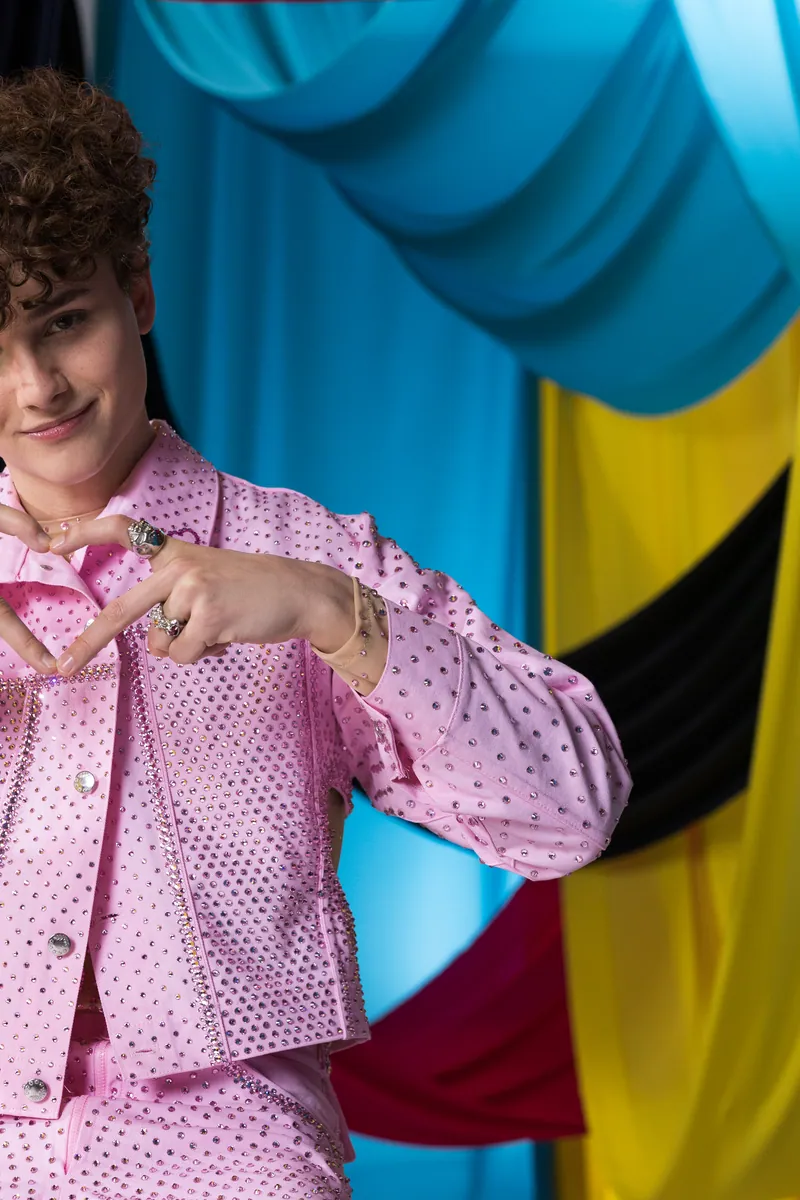 Reiley from Denmark in the Eurovision 2023 studio