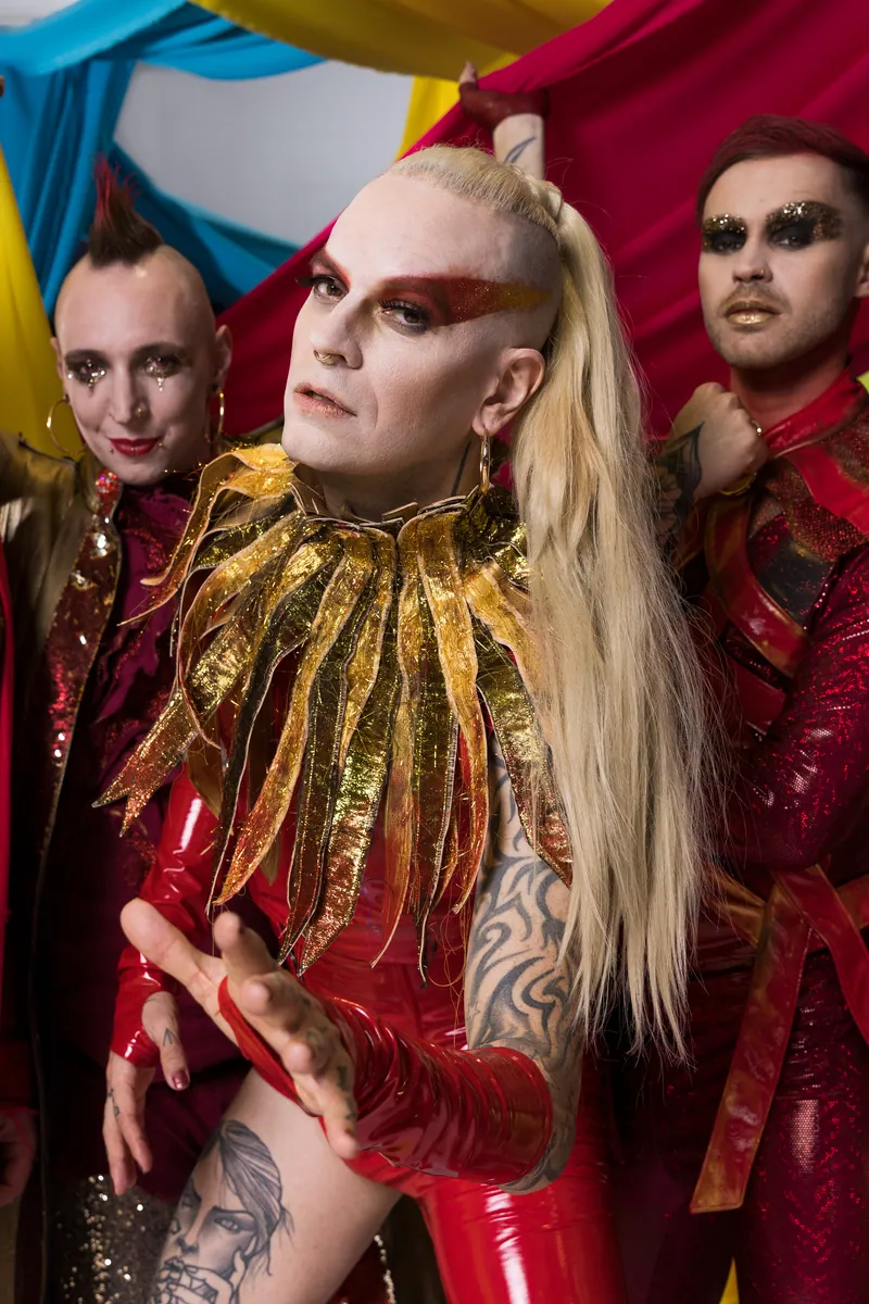 Lord of the Lost from Germany in the Eurovision 2023 studio