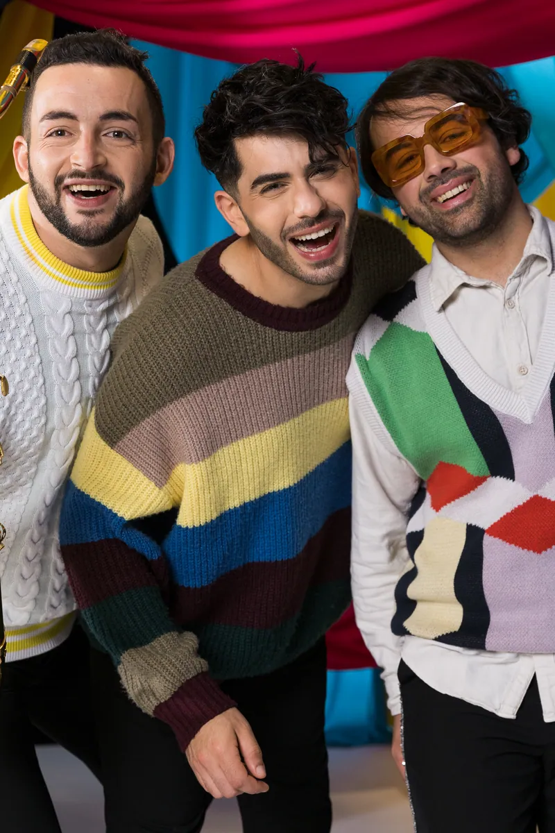 The Busker from Malta in the Eurovision 2023 studio