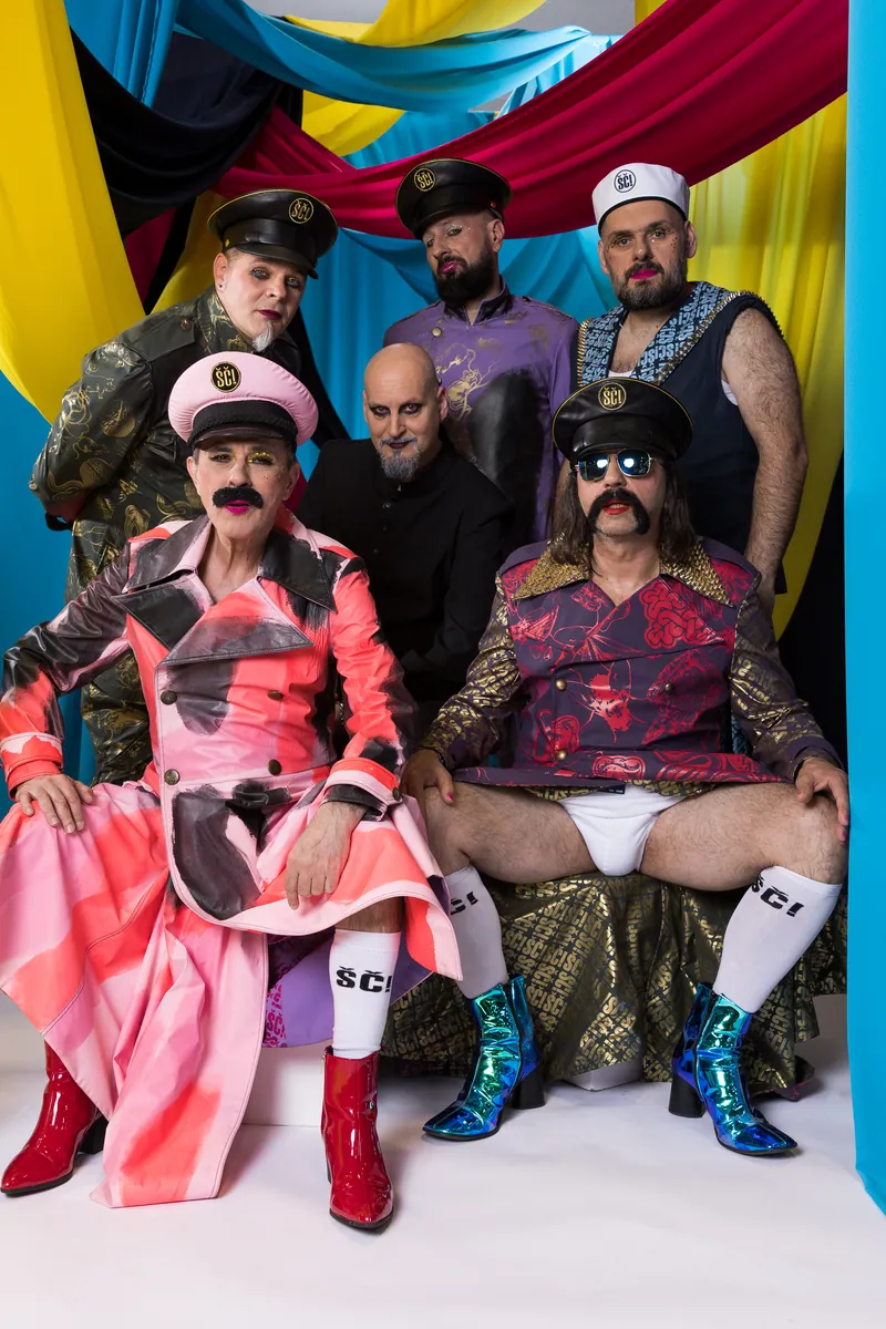 Let 3 from Croatia in the Eurovision 2023 studio