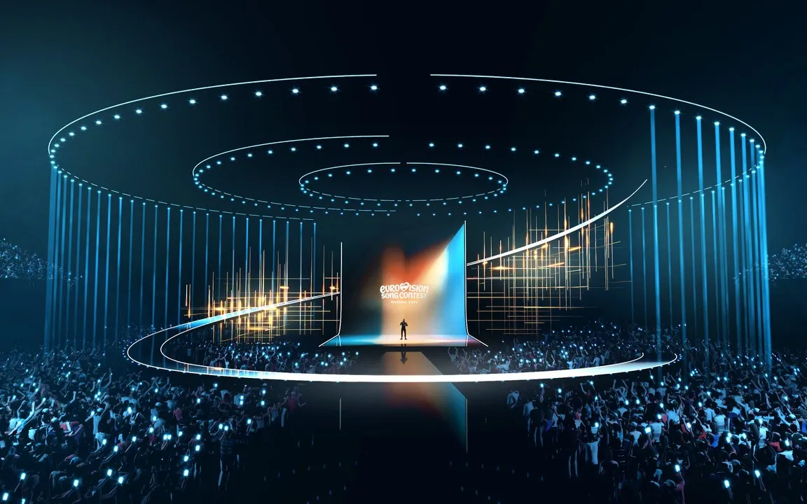 The stage design for Vienna 2026